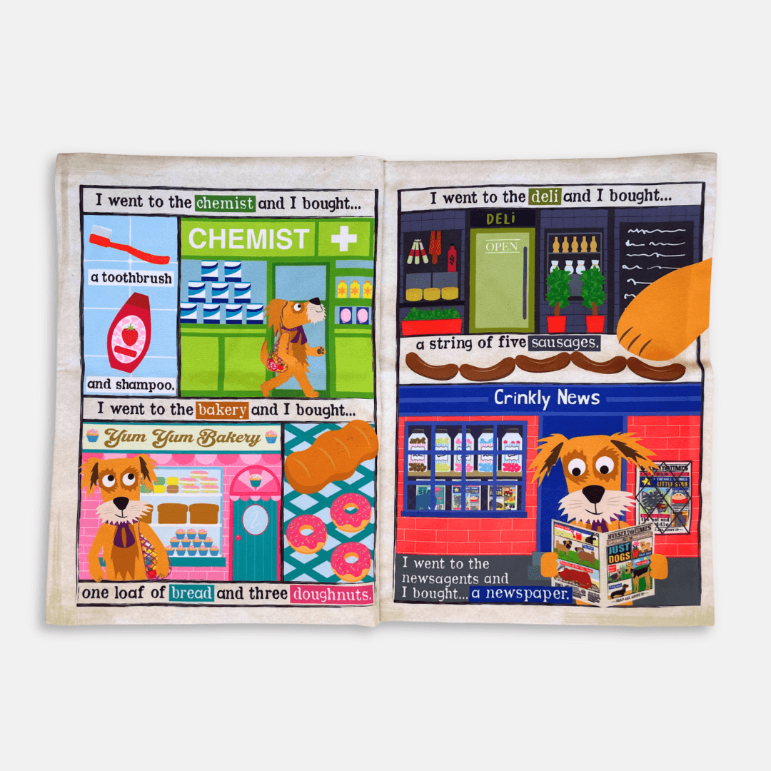 Crinkly Cloth Newspaper: I Went To The Shops