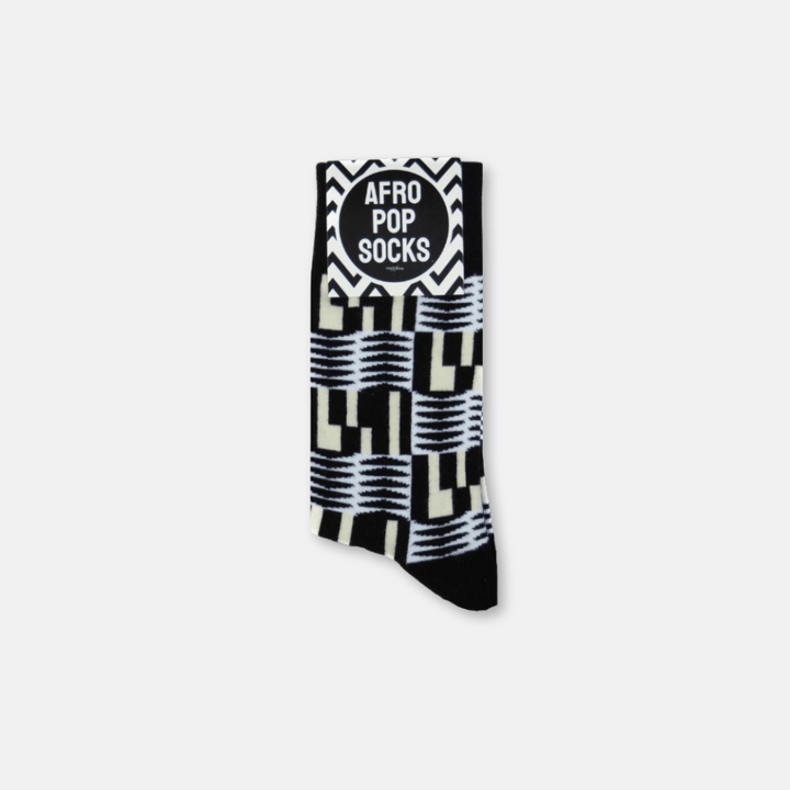 Afropop Black Zebra Socks (M/L)
