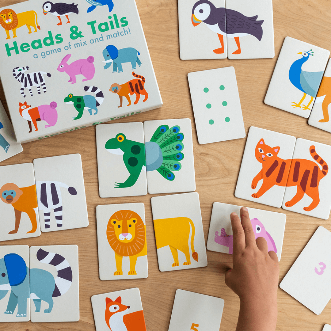 Animals Heads & Tails Card Game