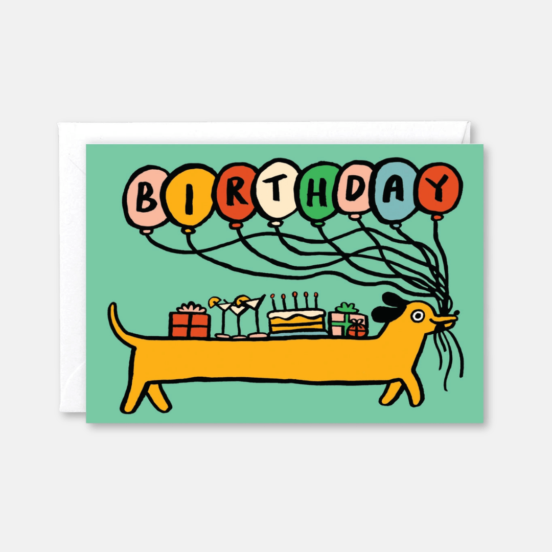 Birthday Sausage Dog Greetings Card
