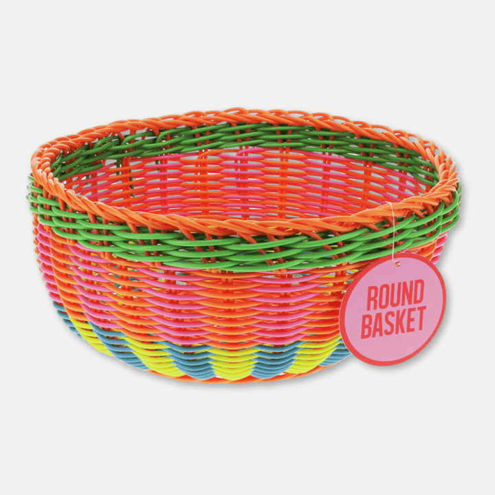 Zingy Woven Round Basket