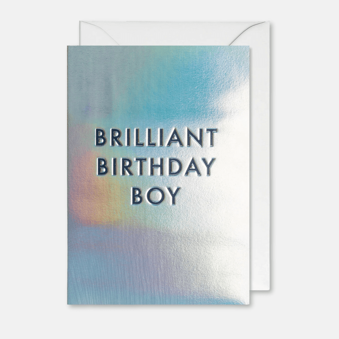 Birthday Boy Holographic Greetings Card