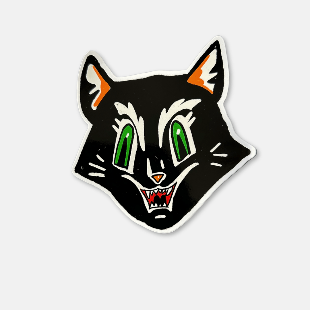 Halloween Cat Vinyl Sticker
