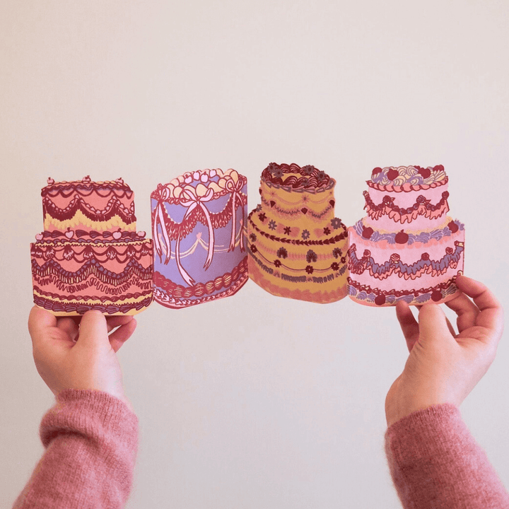 Birthday Cake Concertina Greeting Card