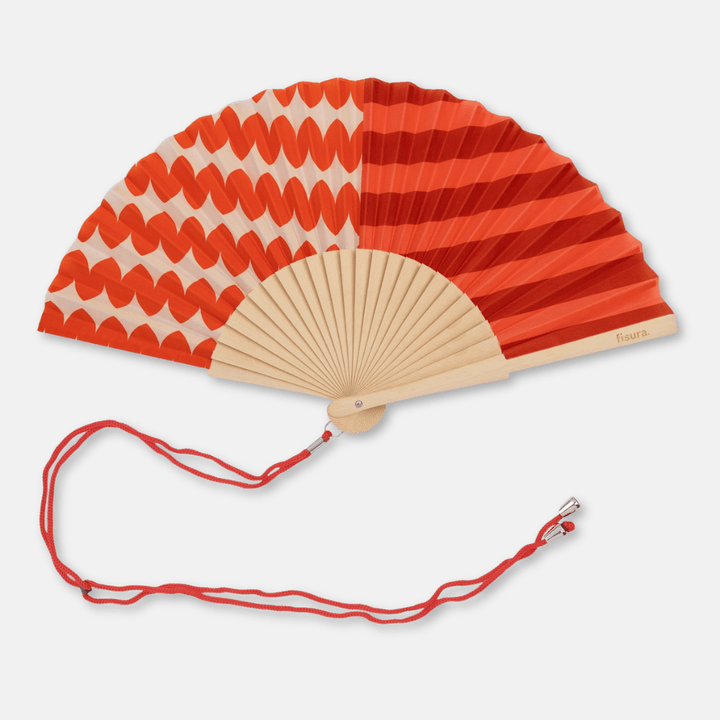 Abstract Wooden Folding Fans
