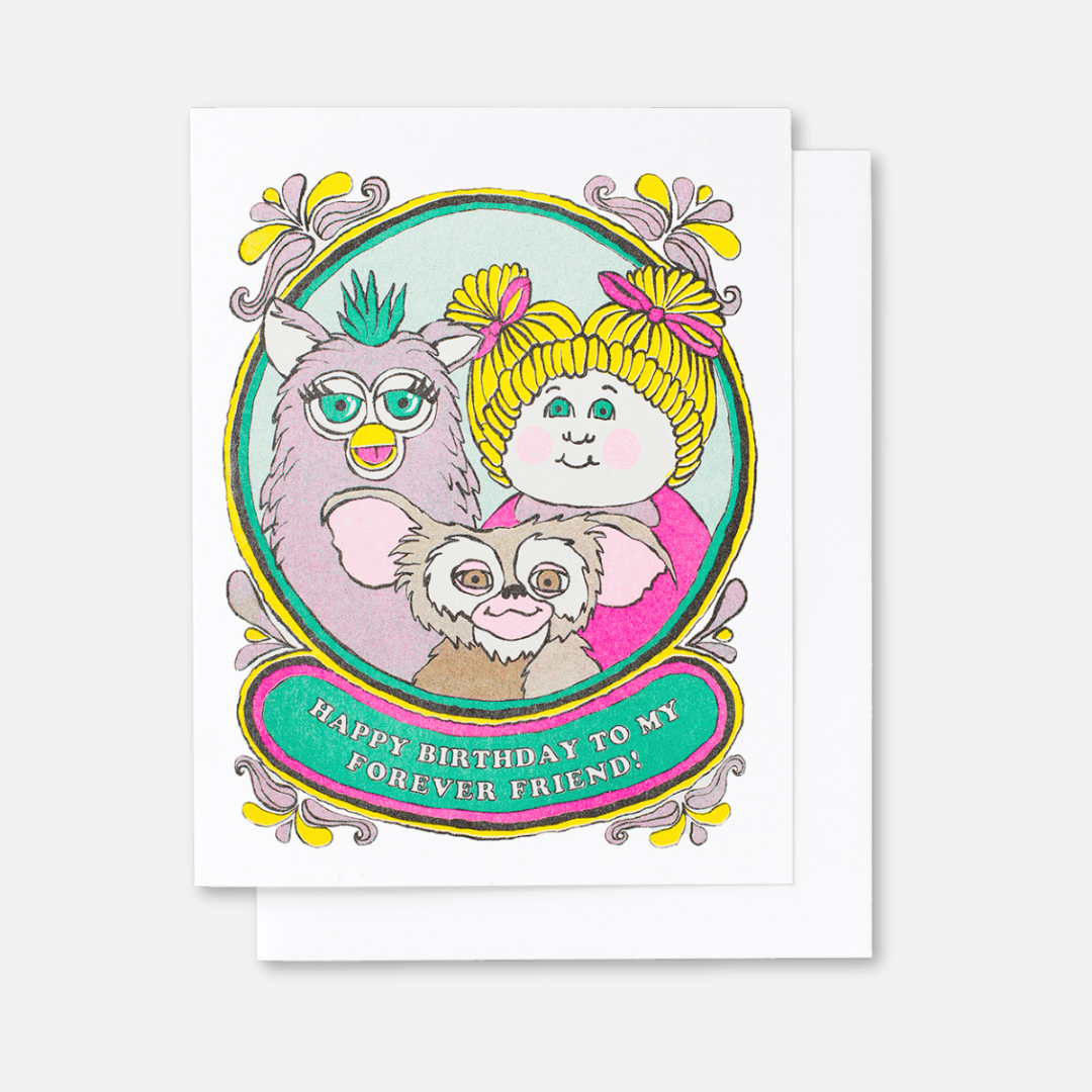 Forever Friends Birthday Riso Greetings Card