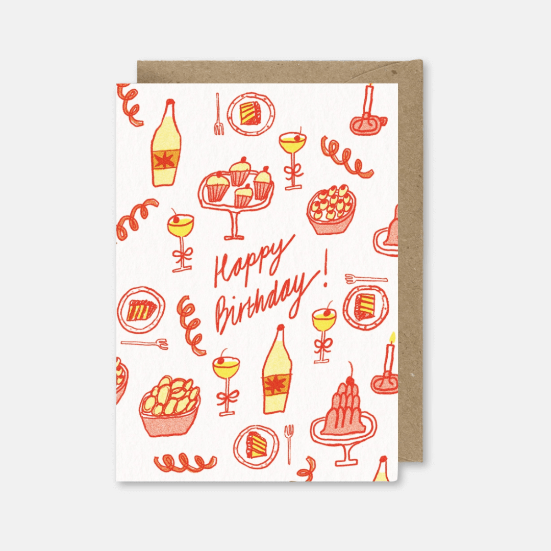 Birthday Dinner Party Greetings Card