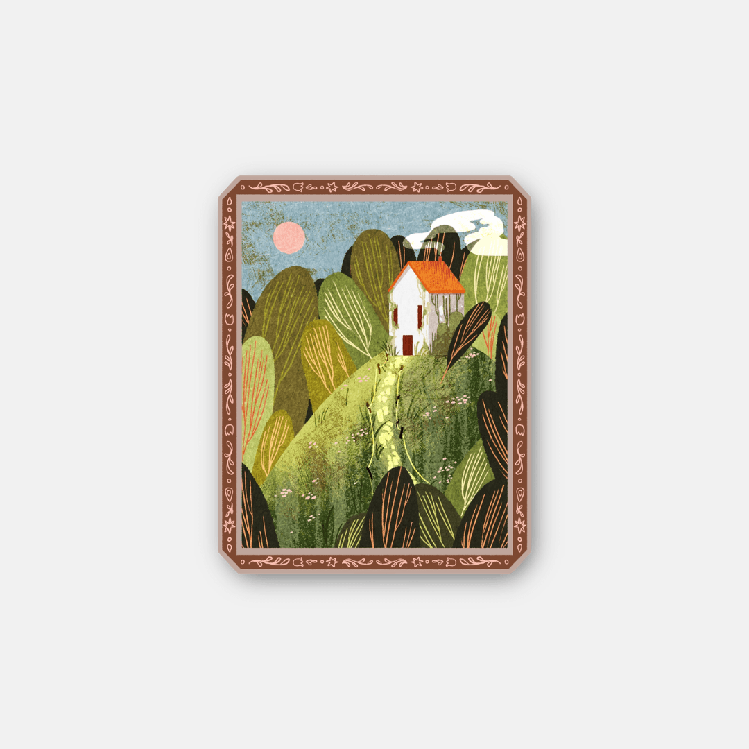 Sunny Cottage Glossy Sticker