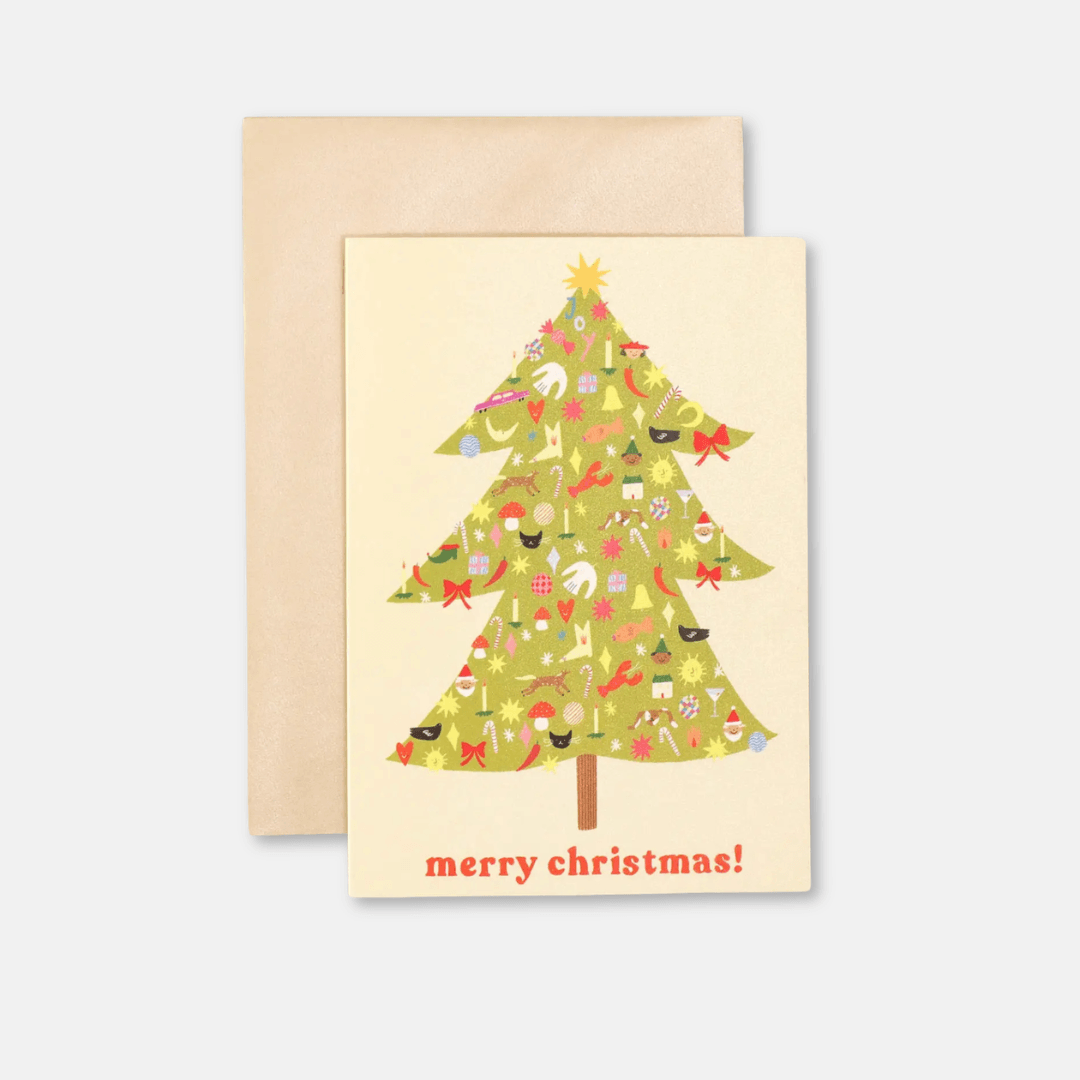 Kitsch Bauble Christmas Greetings Card