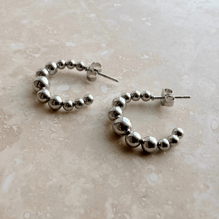 Ball Hoop Earrings