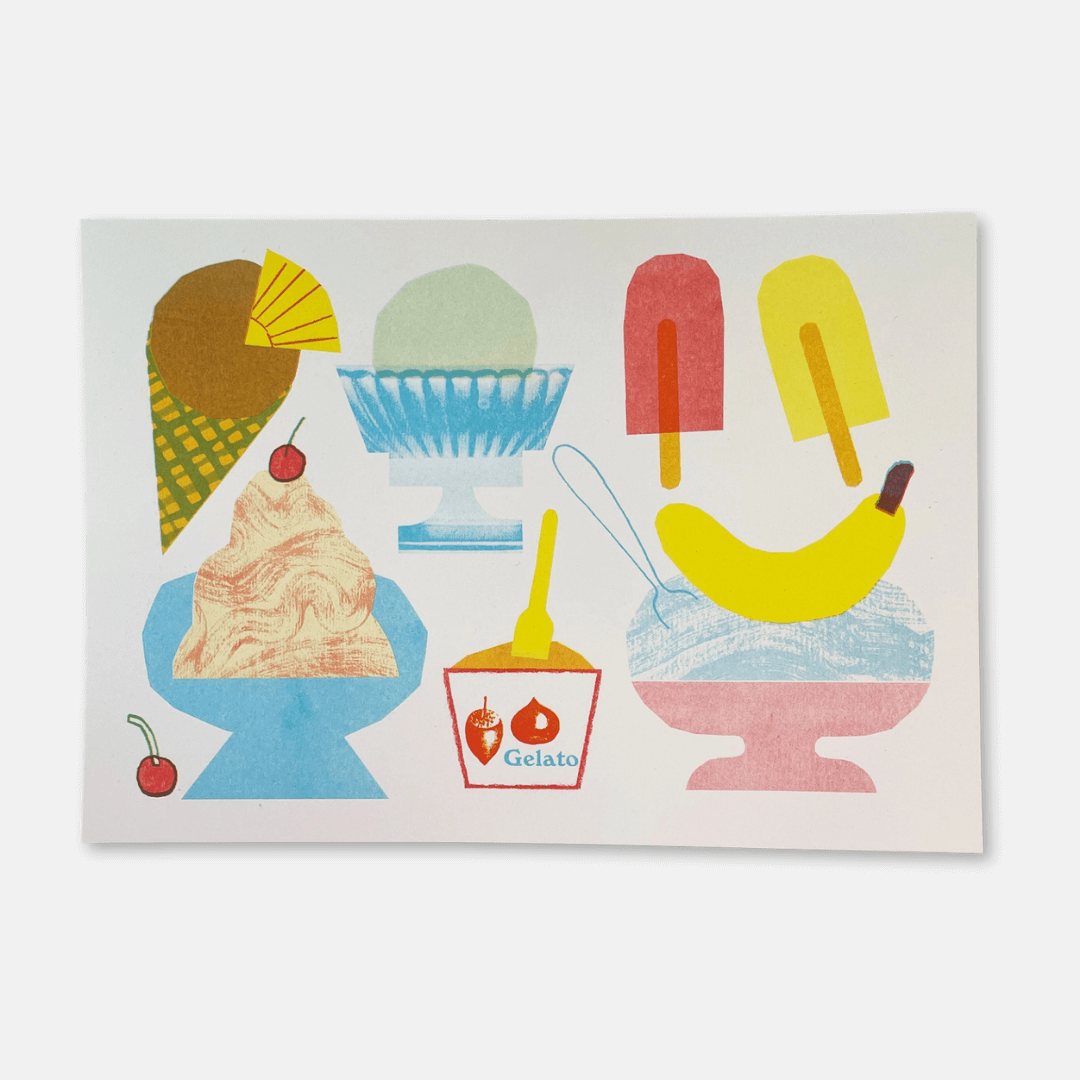 Ice Cream A4 Riso Print