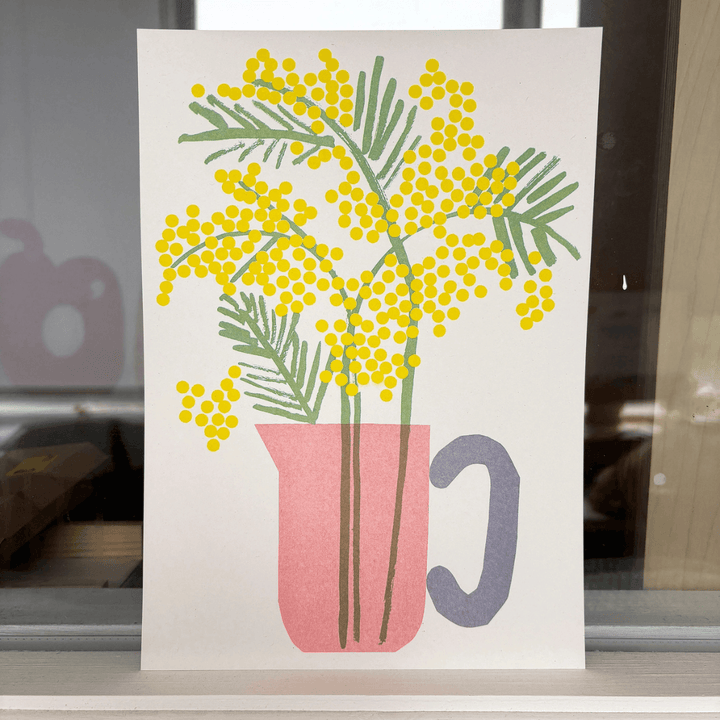 Mimosa Colourful A4 Riso Print