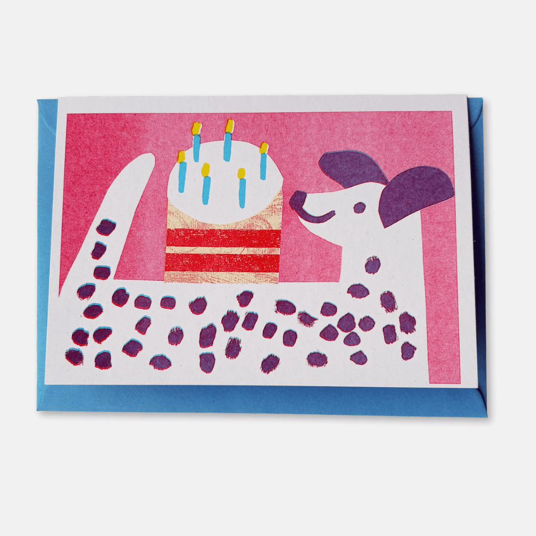 Spotty Dog Birthday Greetings Card