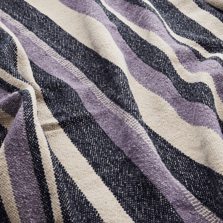 Blue & Lilac Recycled Cotton Throw