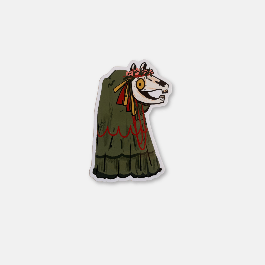 Mari Lwyd Vinyl Sticker
