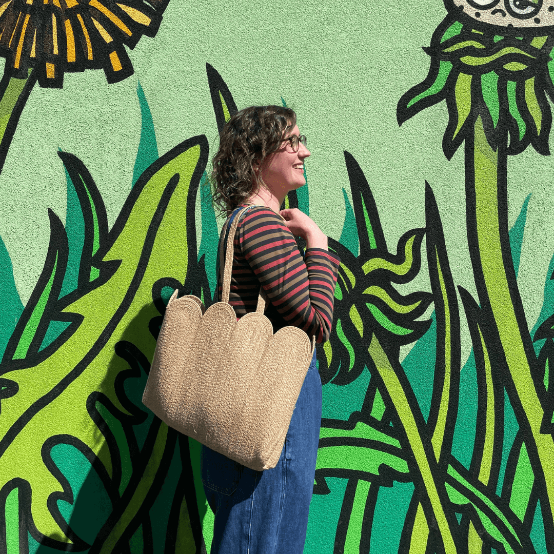 Scallop Natural Jute Bag