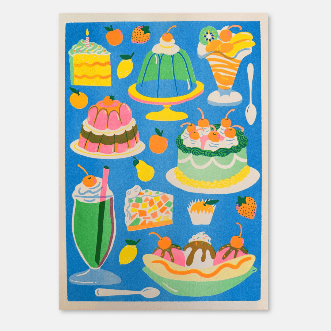 Sweet Treats A3 Riso Art Print