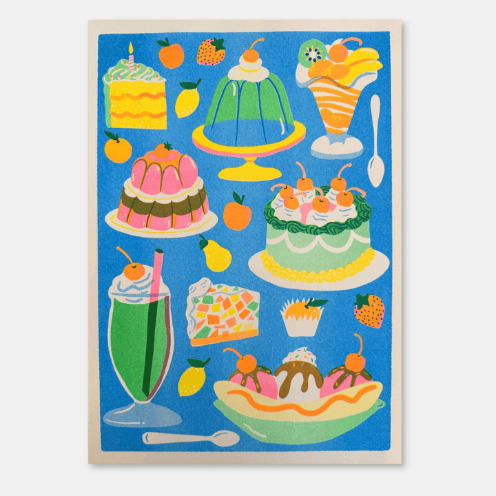 Sweet Treats A3 Riso Art Print