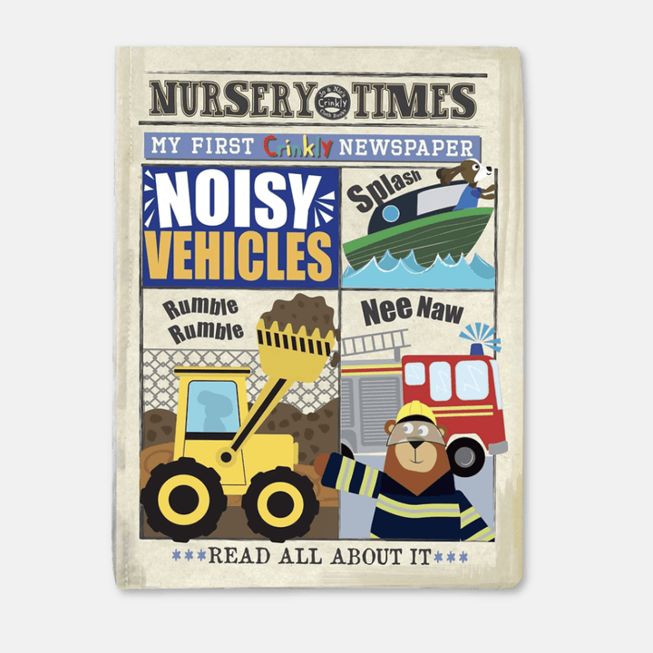 Crinkly Cloth Newspaper: Noisy Vehicles