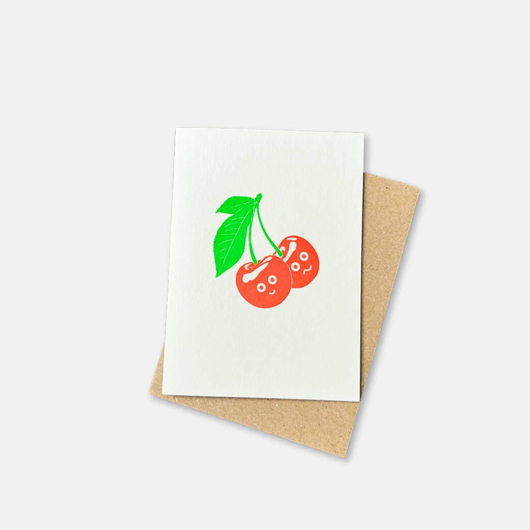 Cherries Mini Greetings Card