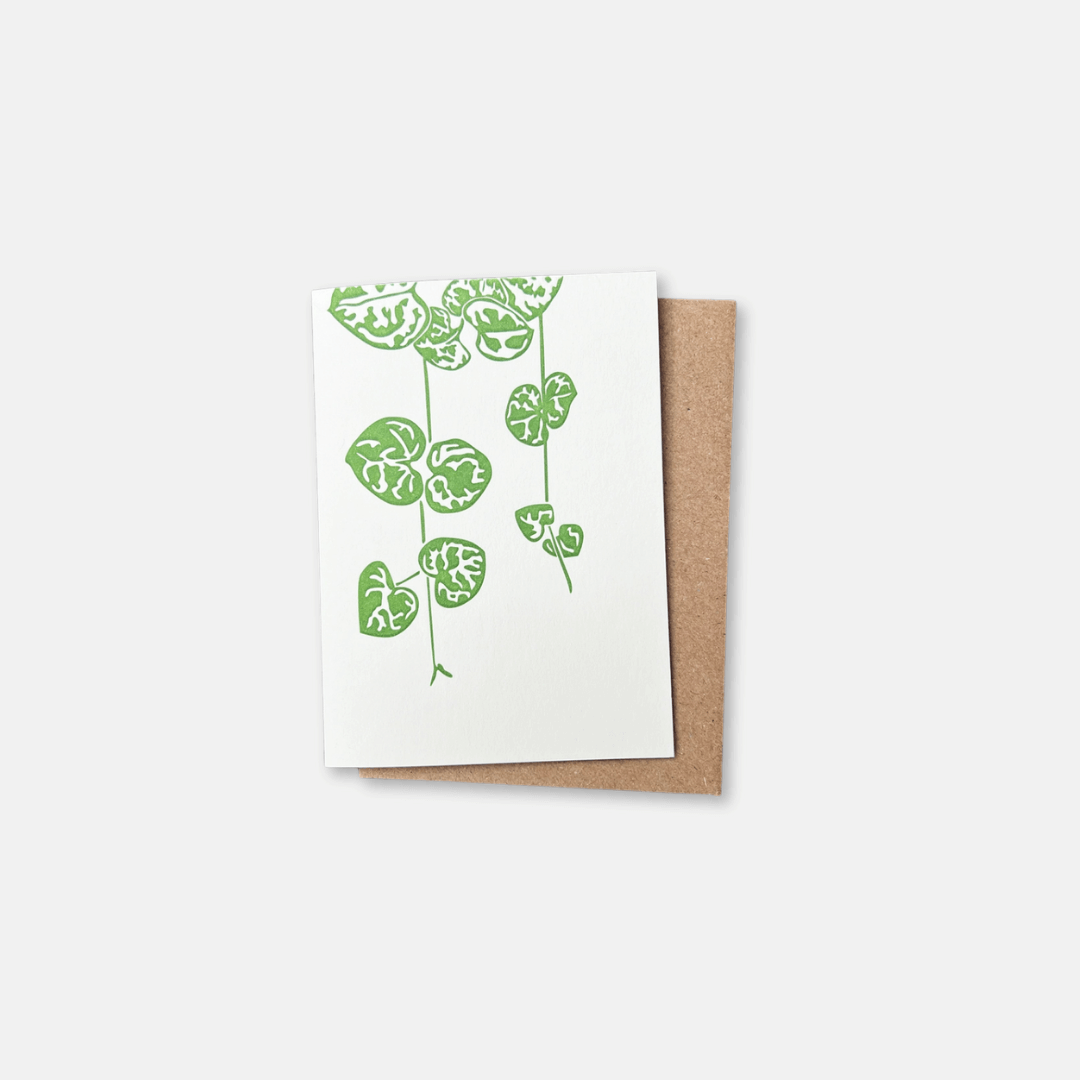 String of Hearts Houseplant Mini Greetings Card