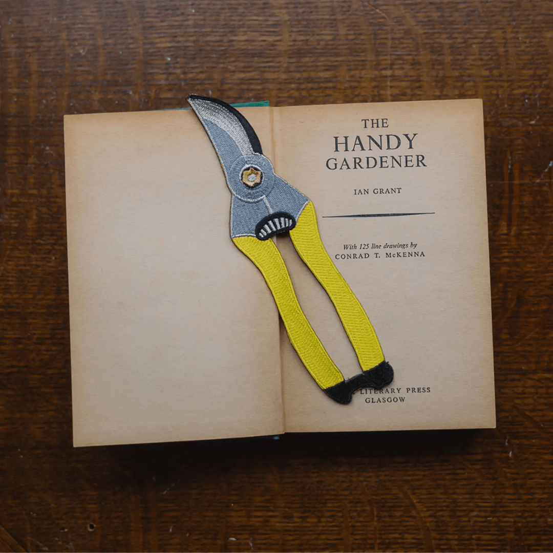 Gardener's Secateurs Fabric Bookmark