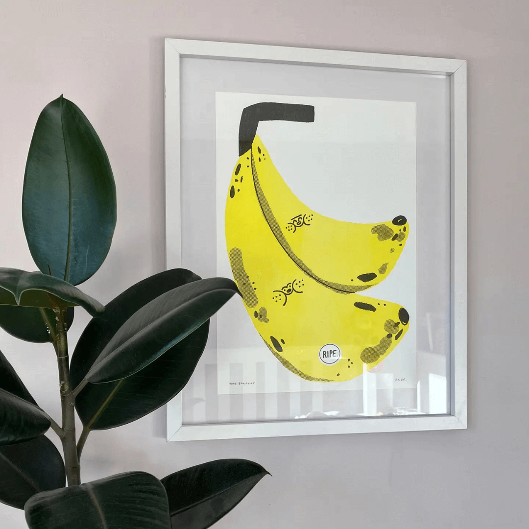 Ripe Bananas A3 Riso Print