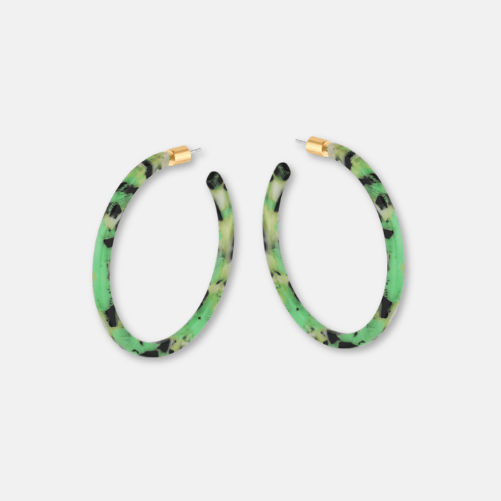 Thin Resin Hoop Earrings