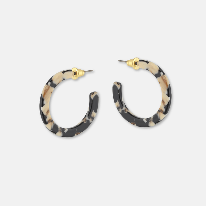 Tiny Resin Hoop Earrings