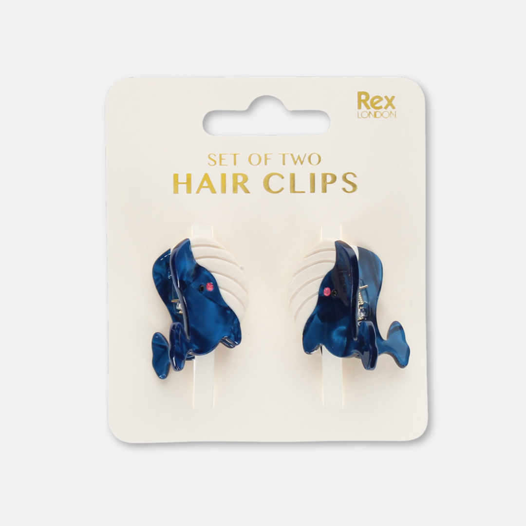 Blue Whale Hair Clips