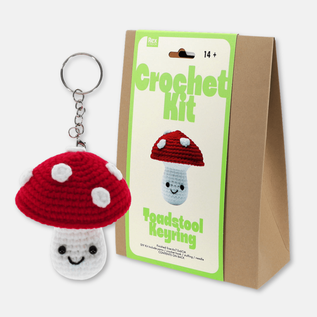 Mushroom Keyring Crochet Kit