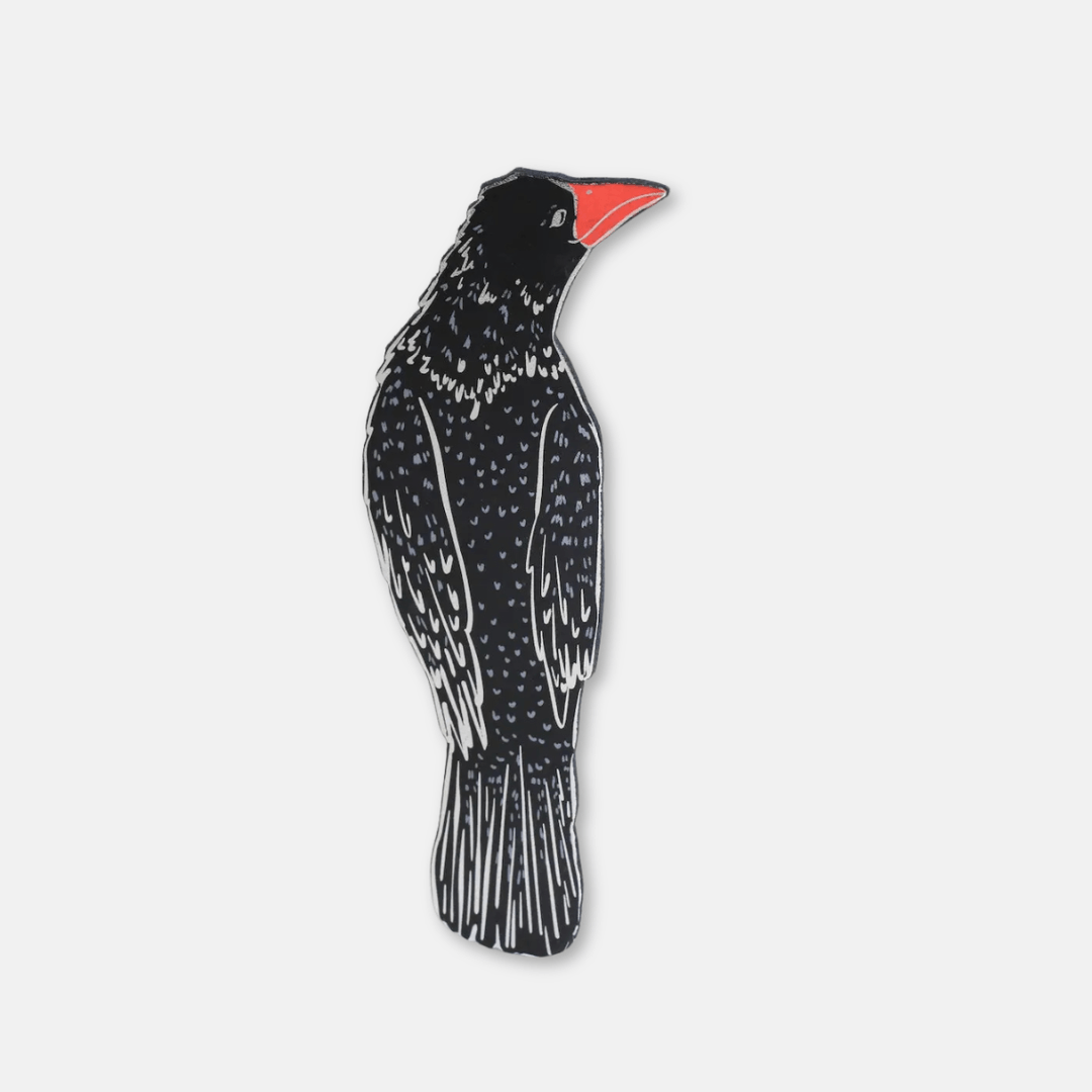 Rook in a Book Leather Bookmark