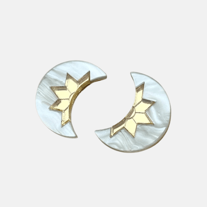 Aurora Mini Moon Stud Earrings