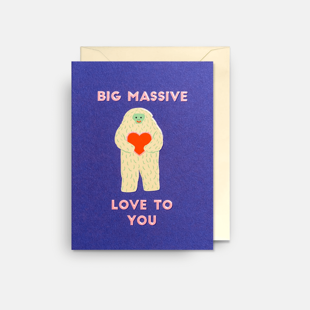 Yeti Love Mini Greetings Card