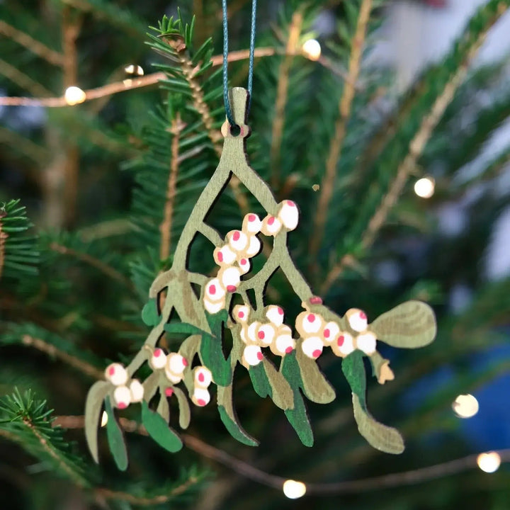 Wooden Mistletoe Decoration